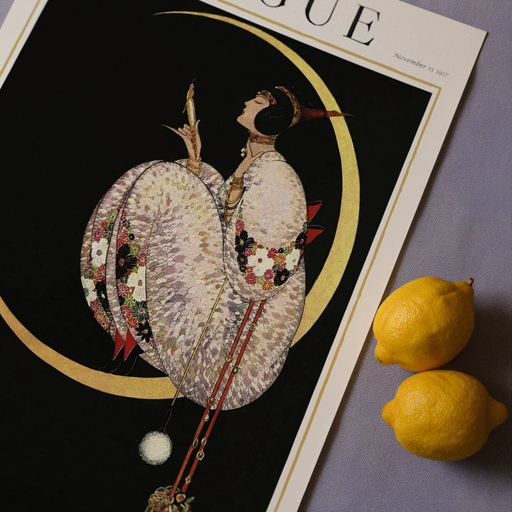 Vintage Fashion Magazine Cover Black By George Wolfe Plank Poster