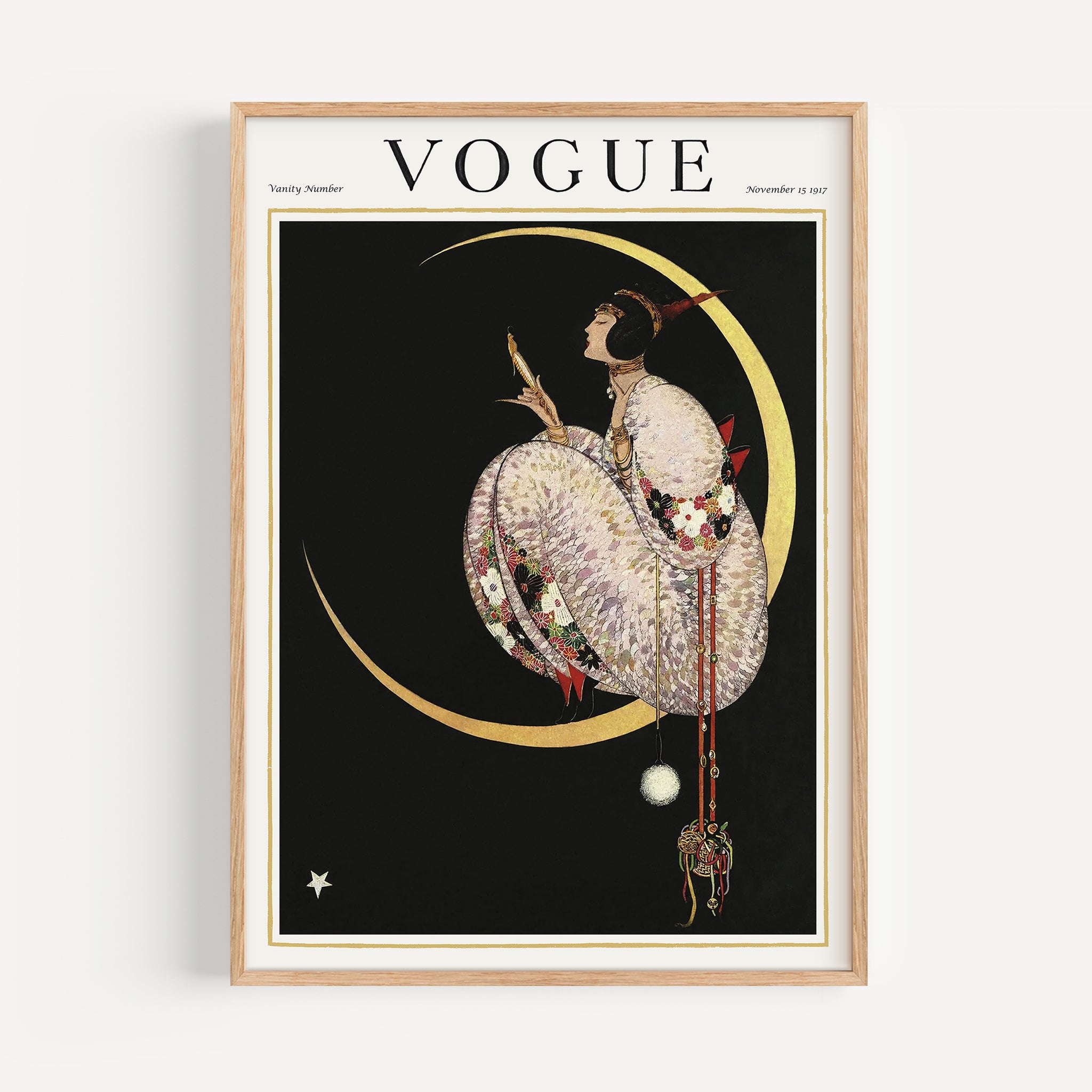 VOGUEポスター George Wolfe Plank Vogue 1917 Moon Goddess Art Deco Poster