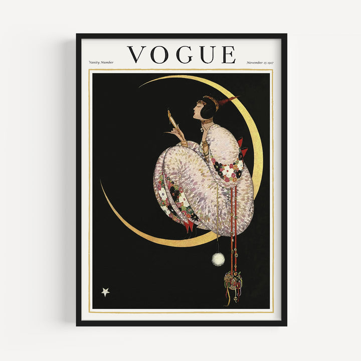 Vintage Fashion Magazine Cover Black By George Wolfe Plank Poster