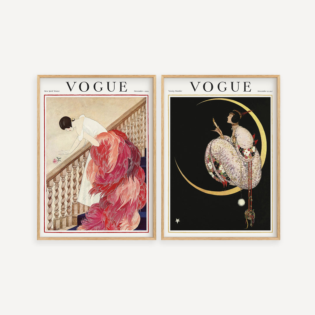 Fashion Magazine Cover Poster Set