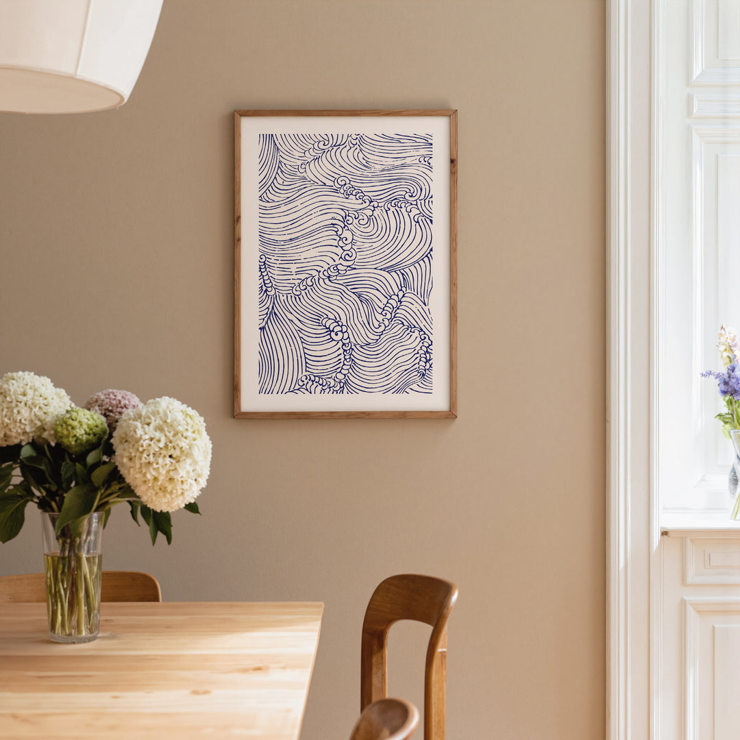 Waves No.1 by Mori Yūzan Poster