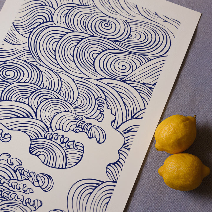 Waves No.2 by Mori Yūzan Poster
