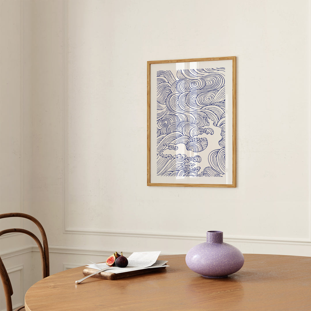 Waves No.2 by Mori Yūzan Poster