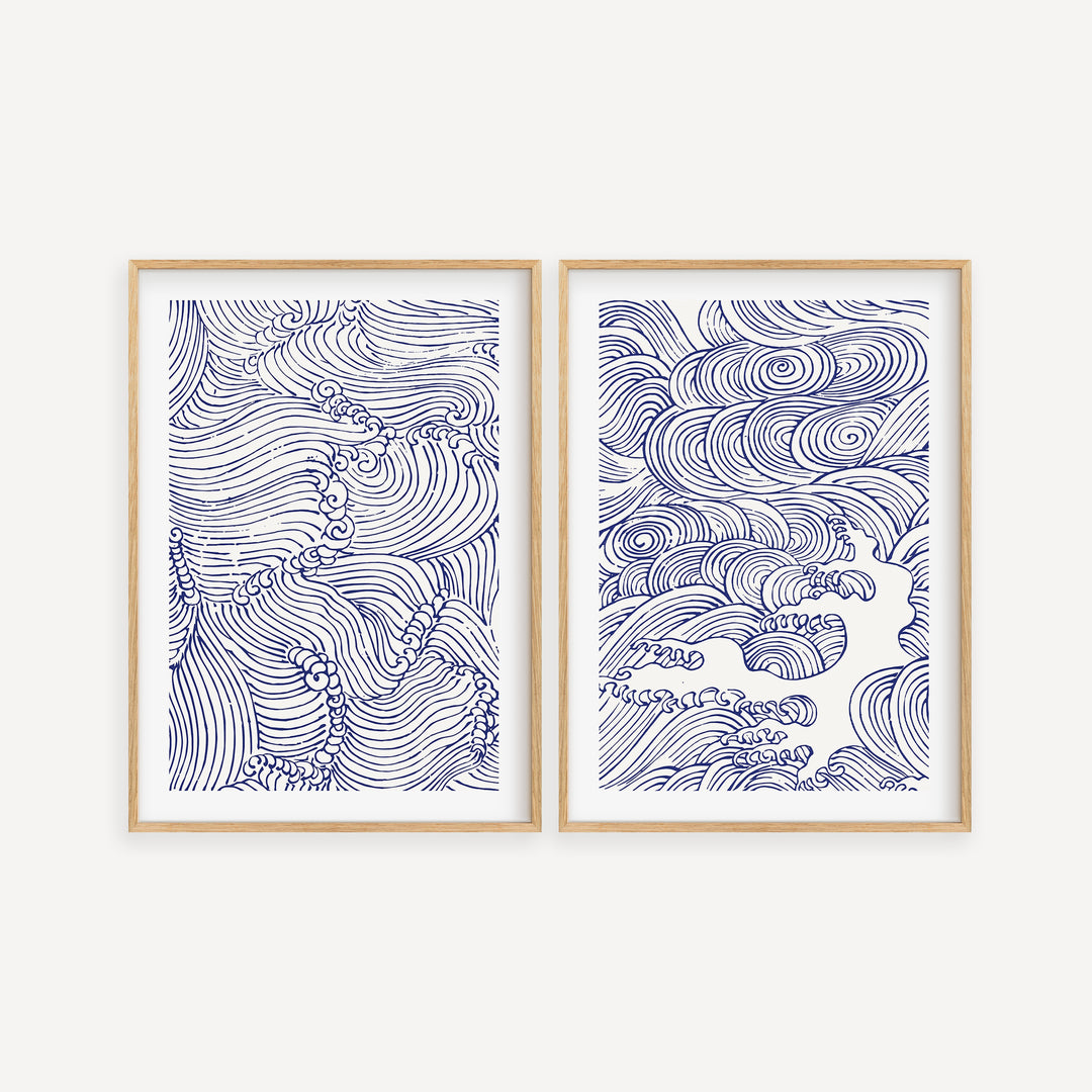 Waves by Mori Yūzan Poster Set