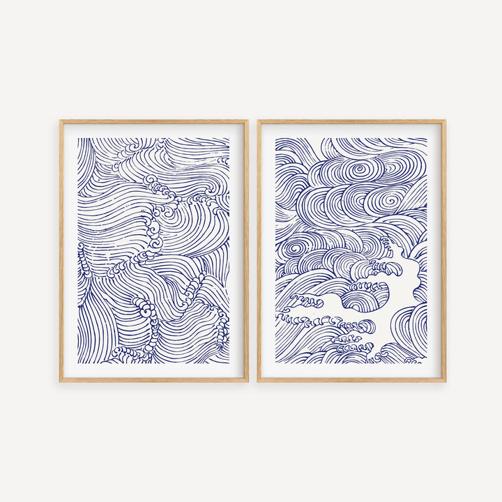 Waves by Mori Yūzan Poster Set