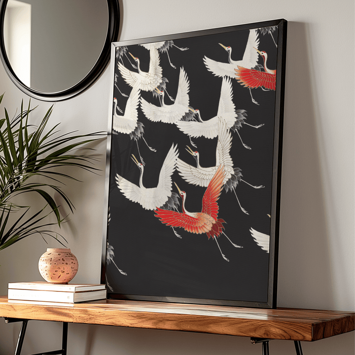 Japandi Black & Red Poster set of 2 - Poster Room