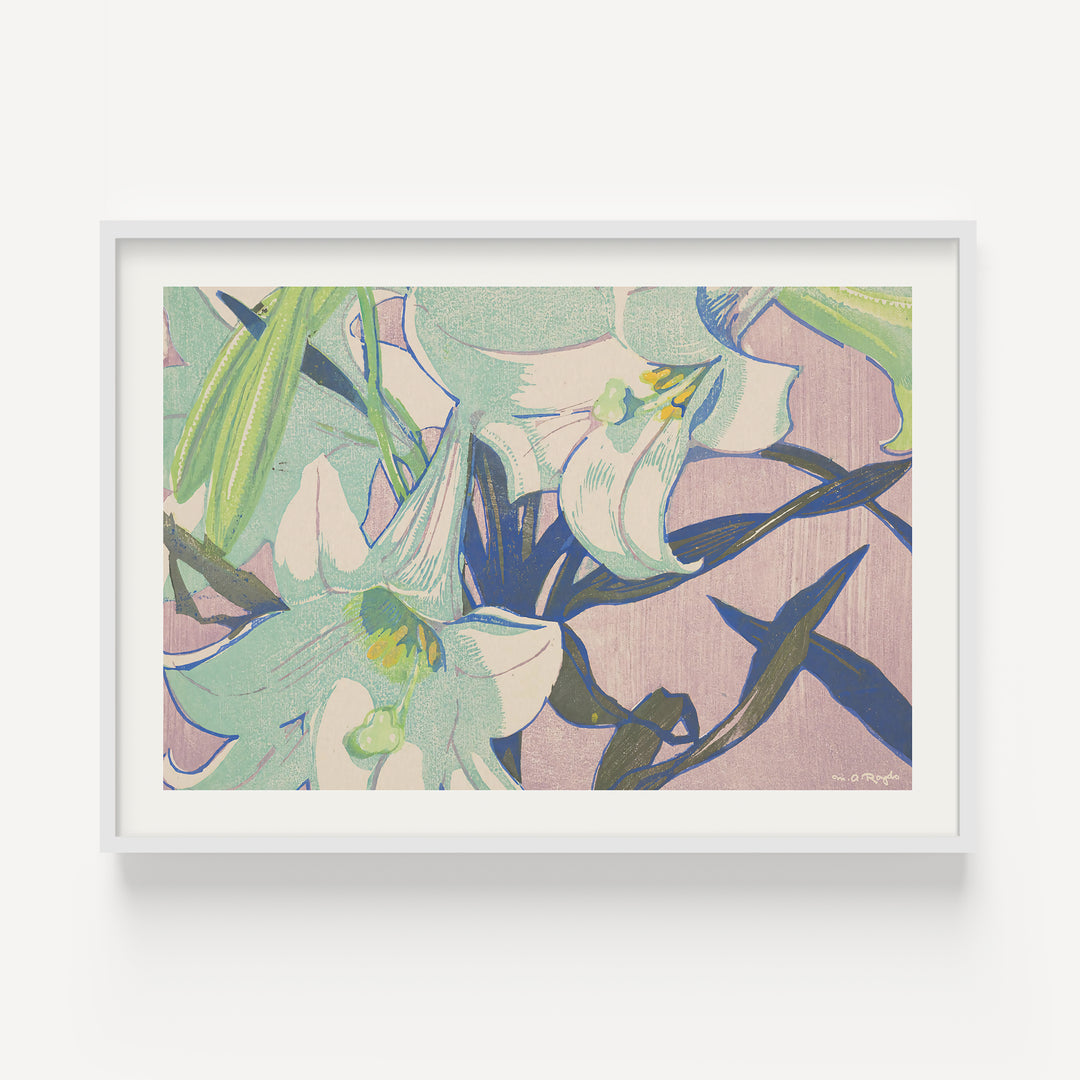 White Lilies by Mabel Royds Poster