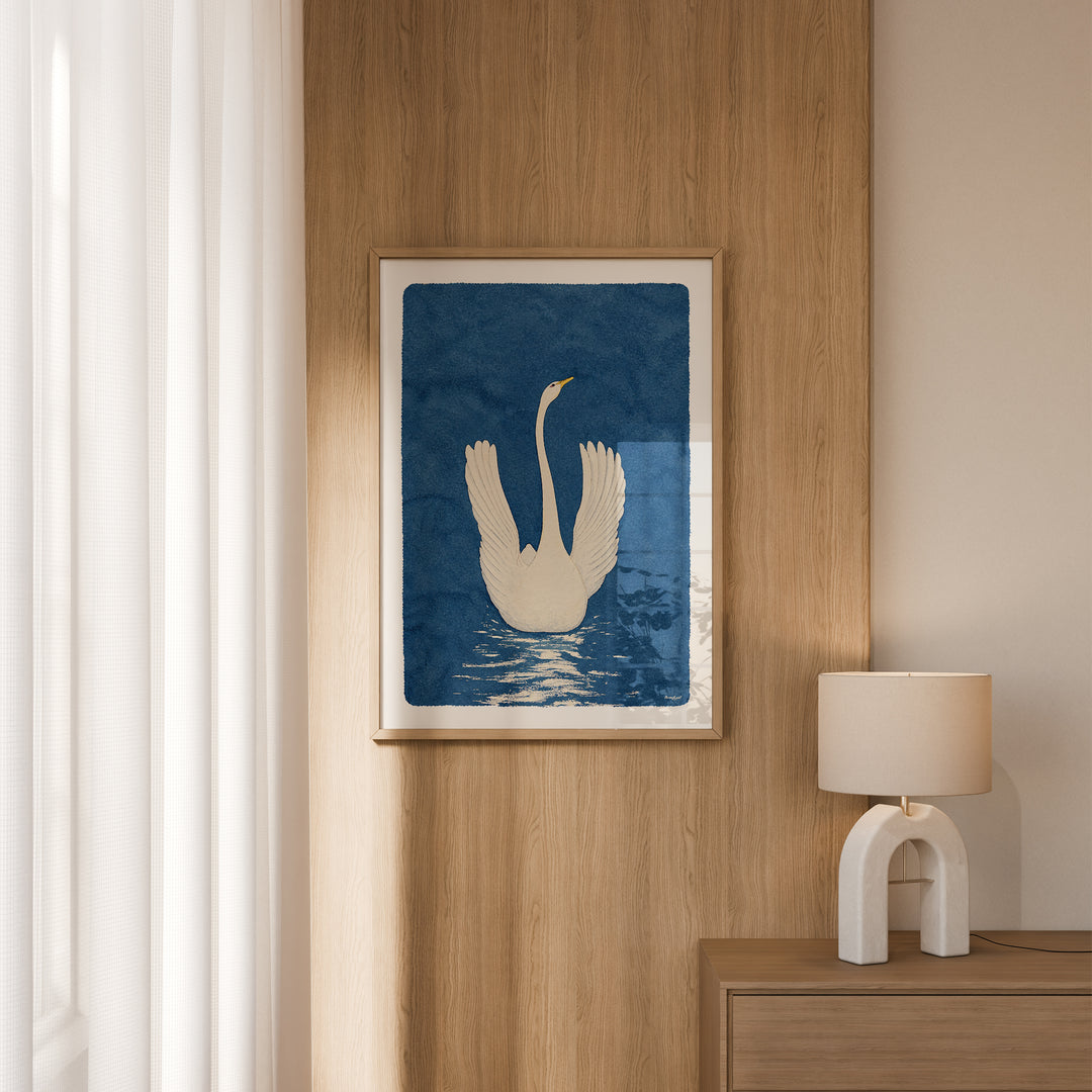 White Swan by Anna Cassel Poster