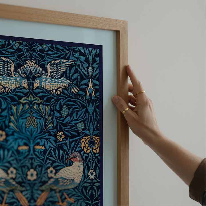William Morris Underground Exhibition Blue Poster