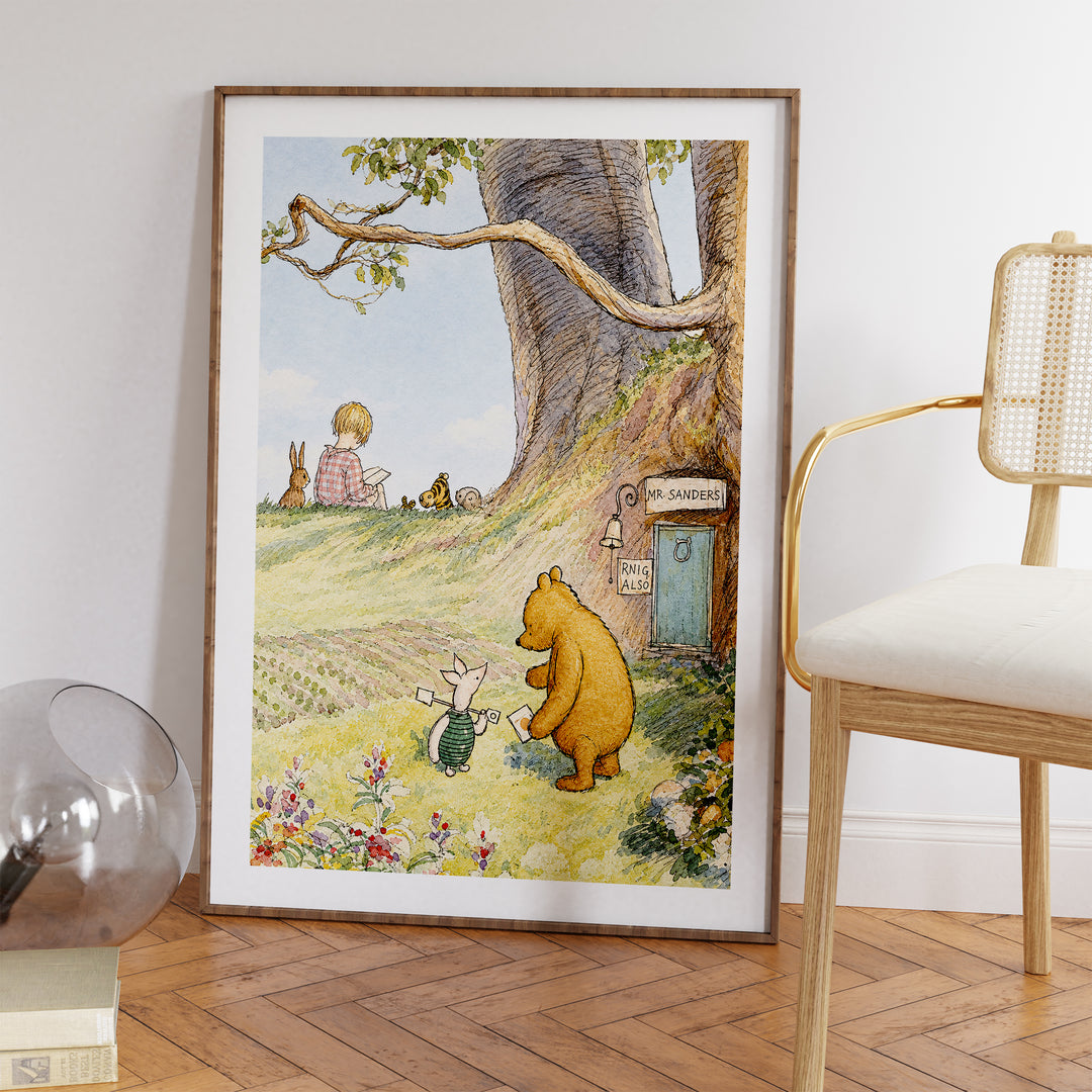 Winnie-the-Pooh at Sanders House Vintage 1926 Poster