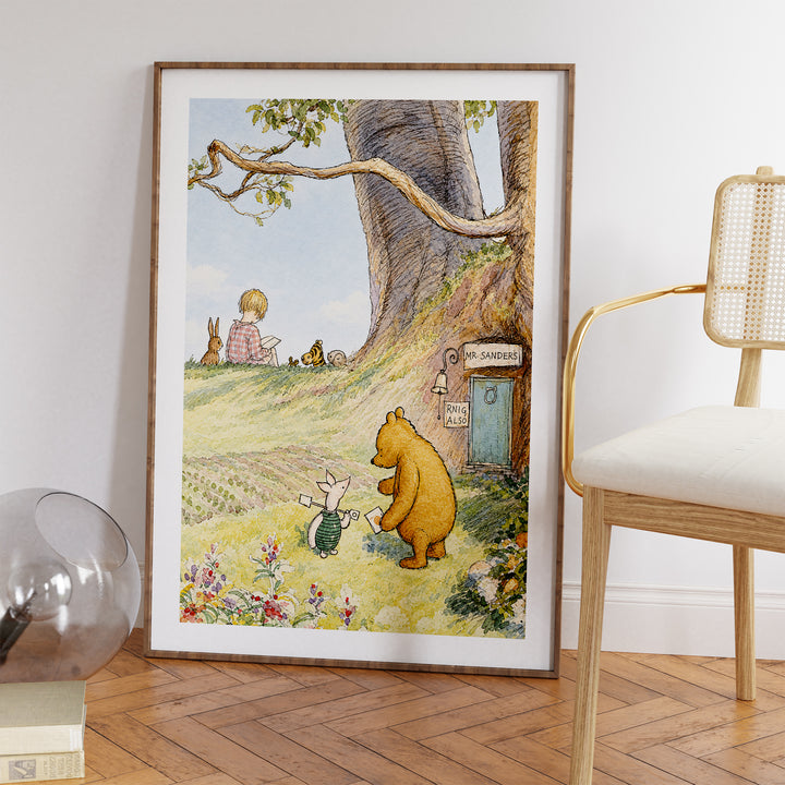 Winnie-the-Pooh at Sanders House Vintage 1926 Poster