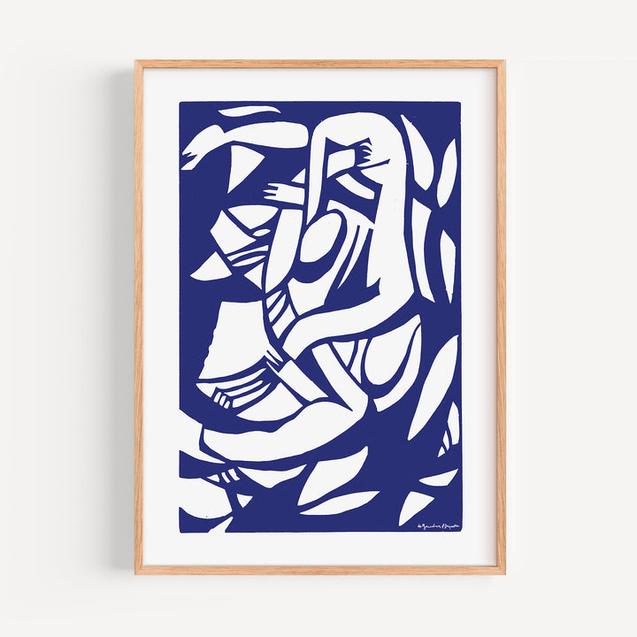 Wrestlers Blue Edition by Henri Gaudier-Brzeska Poster