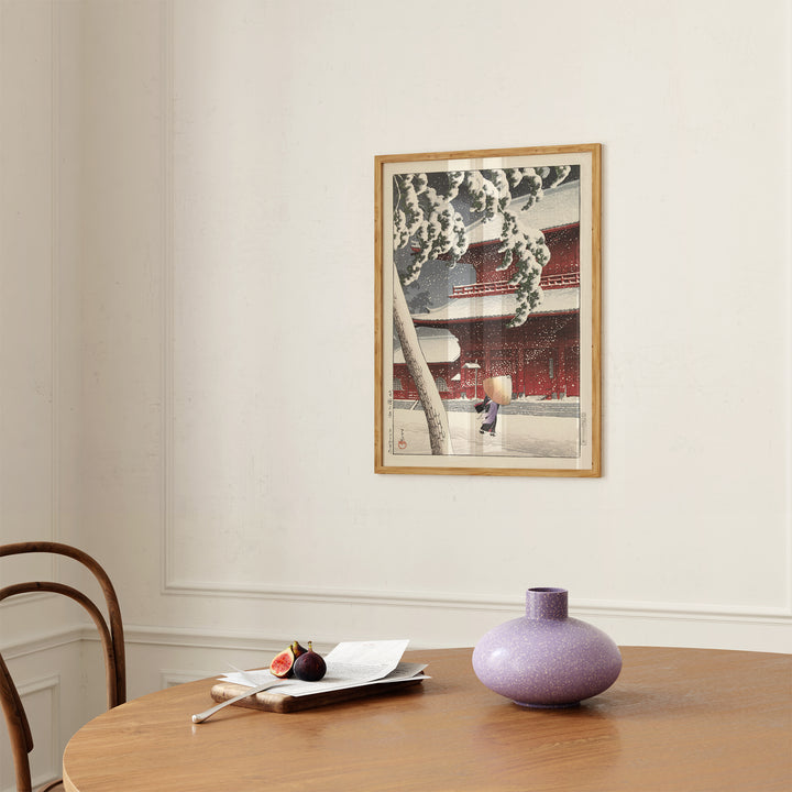 Zojoji Temple, Shiba by Hasui Kawase Poster