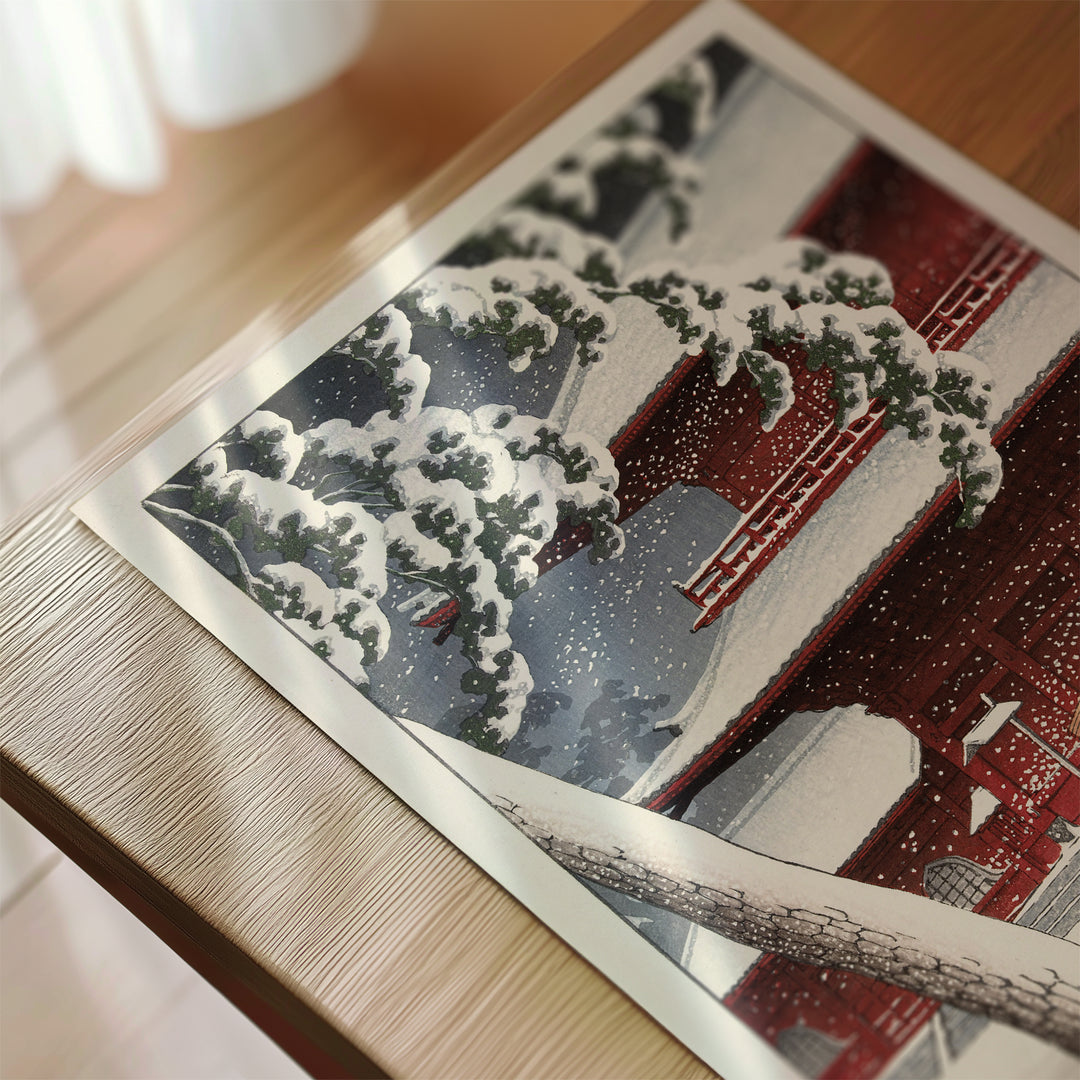 Zojoji Temple, Shiba by Hasui Kawase Poster