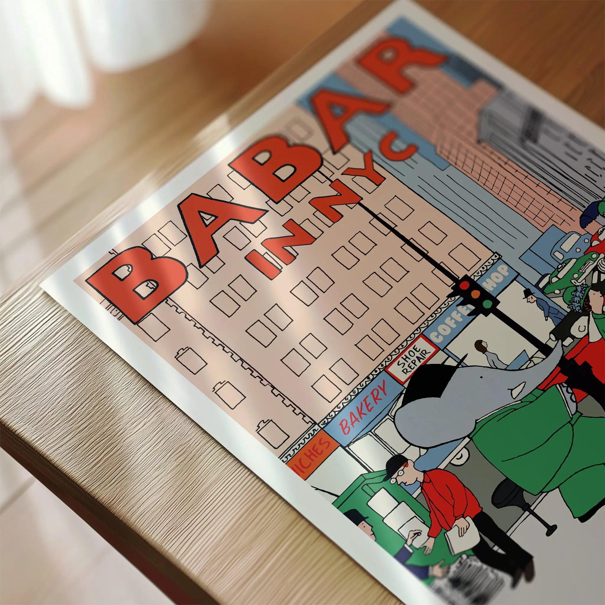 Babar in NYC Poster - Classic Children's Book Art - Poster Room