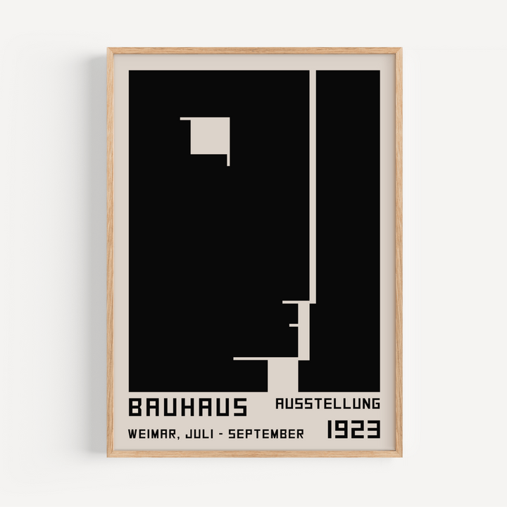 Bauhaus Face in Black Poster