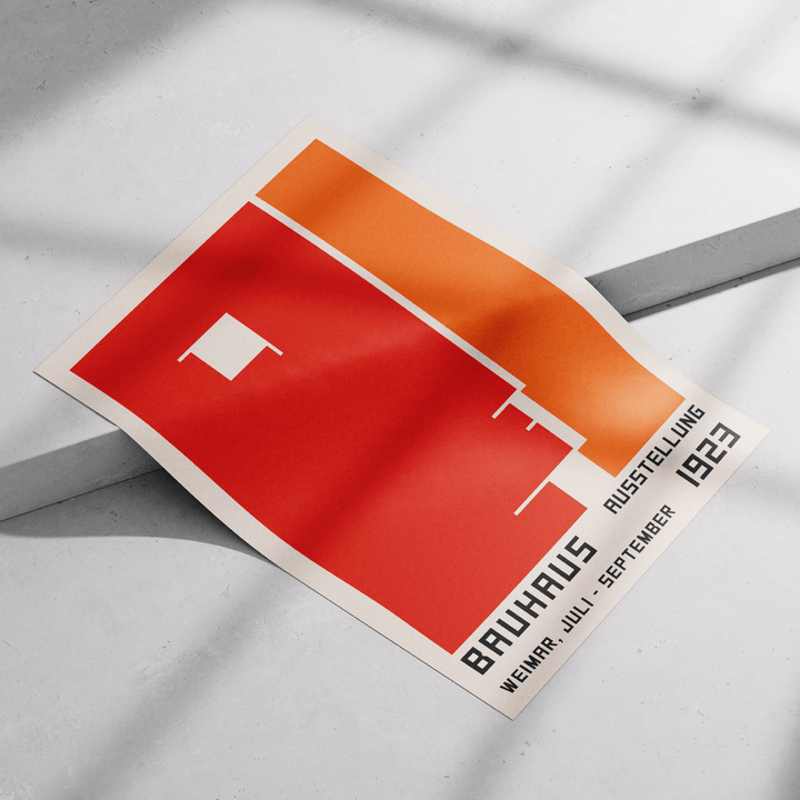 Bauhaus Face in Orange Poster