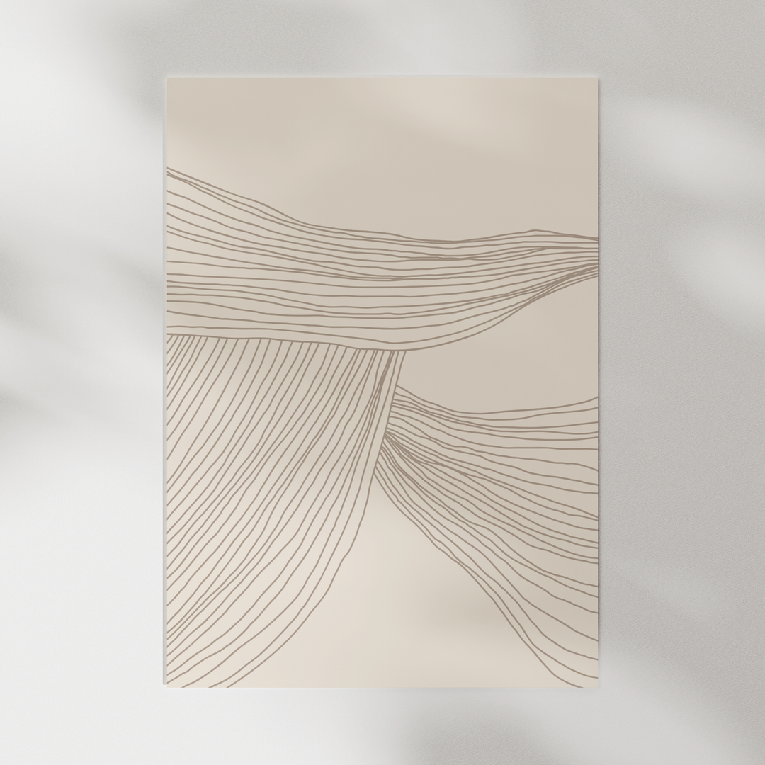 Beige lines I poster