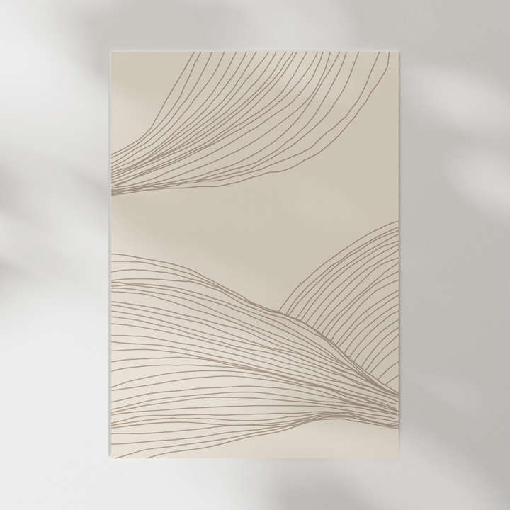 Beige lines II poster