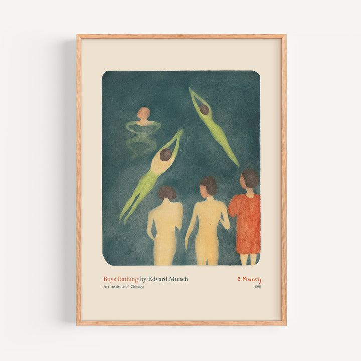 Boys Bathing by Edvard Munch Poster