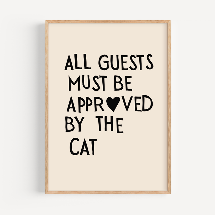 All guests must be approved by the cat - Black