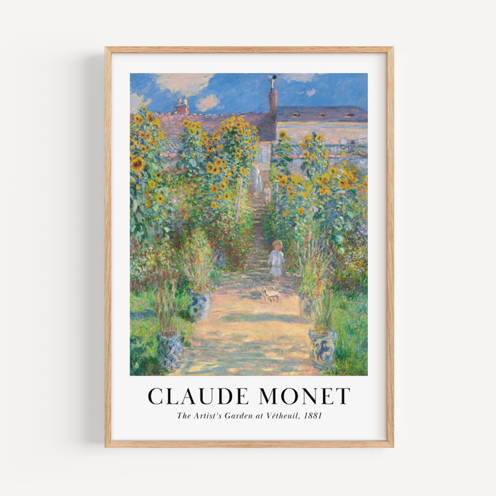 The Artist's Garden by Claude Monet Poster