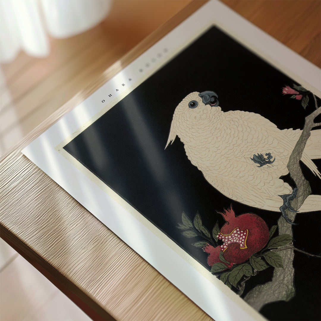 Cockatoo and Pomegranate by Ohara Koson Poster