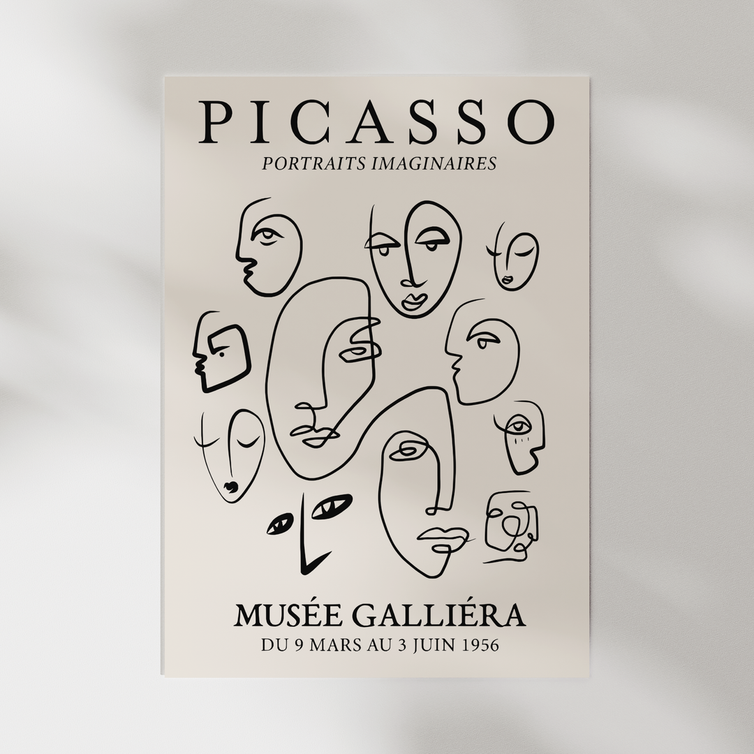 Faces Picasso Poster