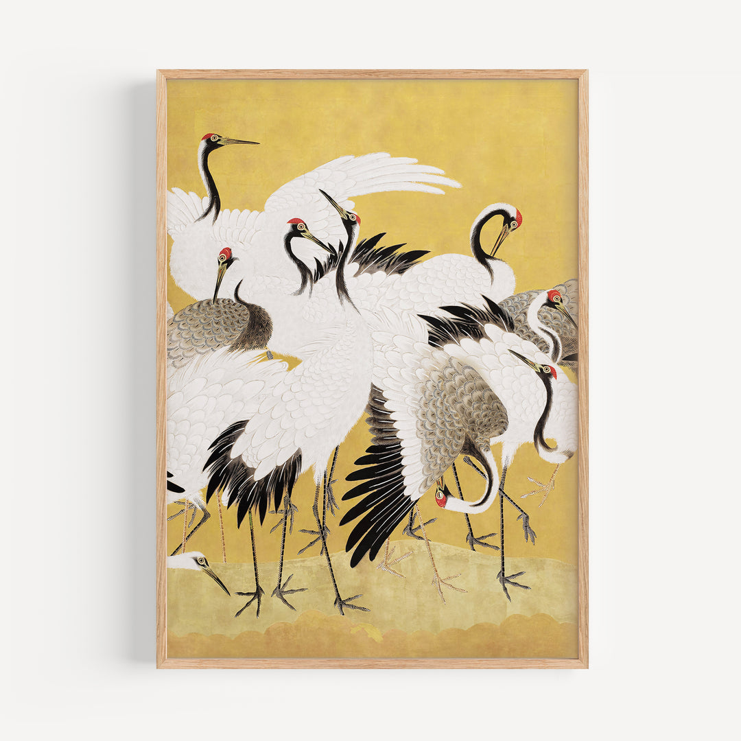 Flock Of Cranes By Ishida Yūtei Poster Set