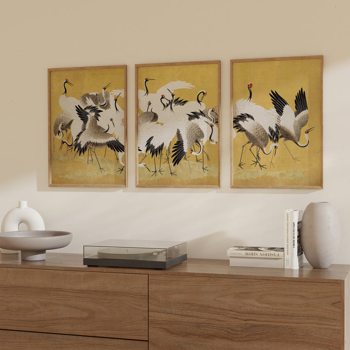 Flock Of Cranes By Ishida Yūtei Poster Set