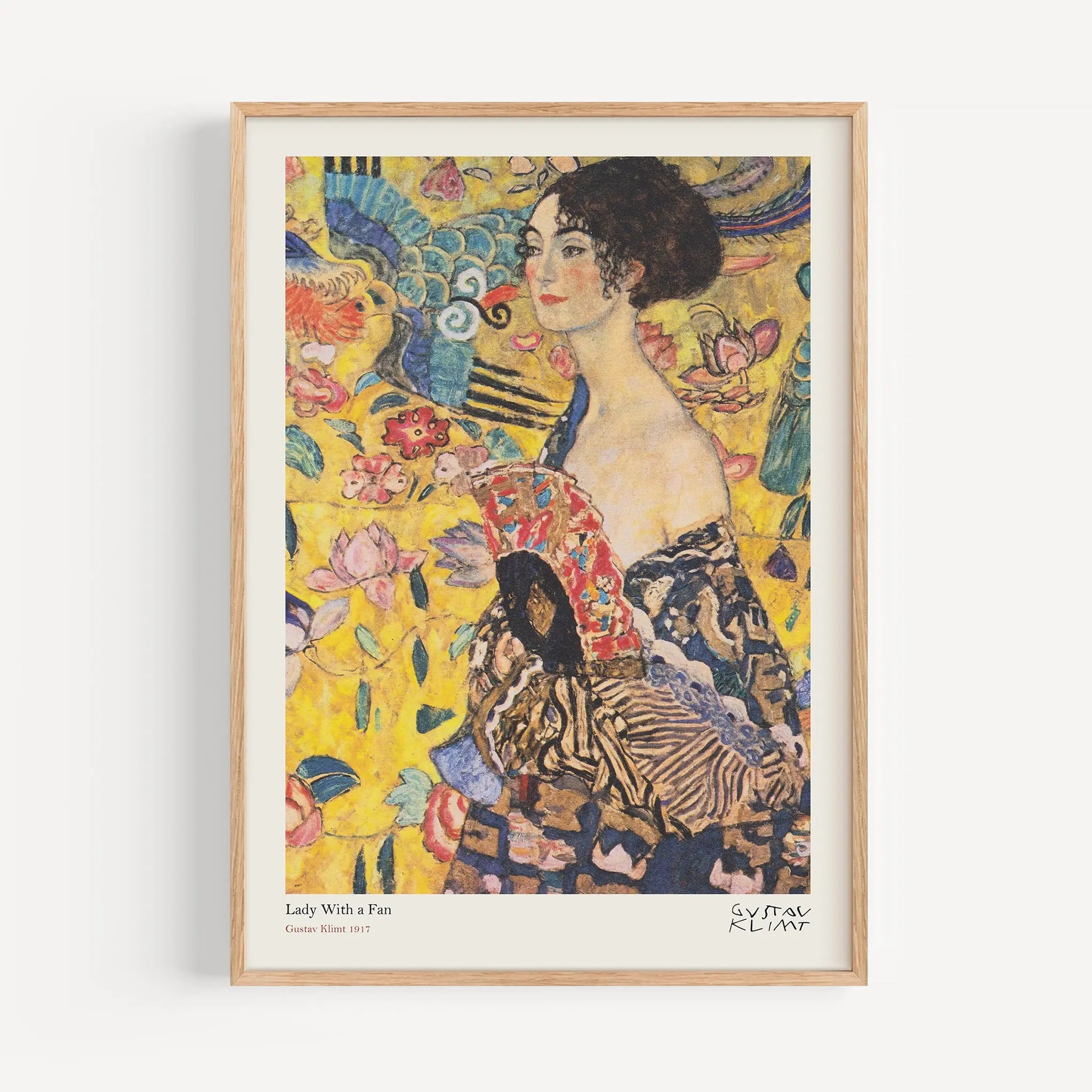 Gustav Klimt Lady with a Fan Poster - Art Nouveau Print - Poster Room