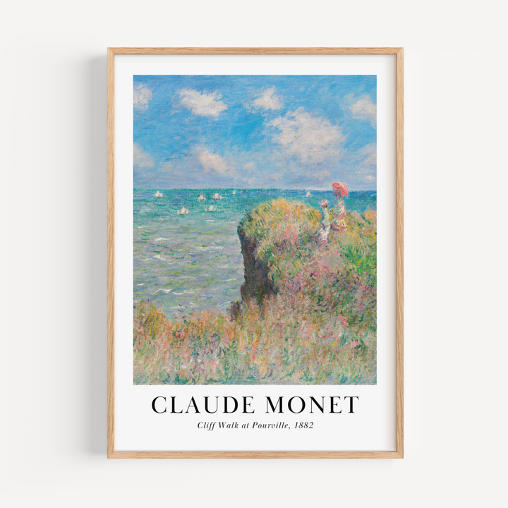 Cliff walk at Pourville - Claude Monet Poster