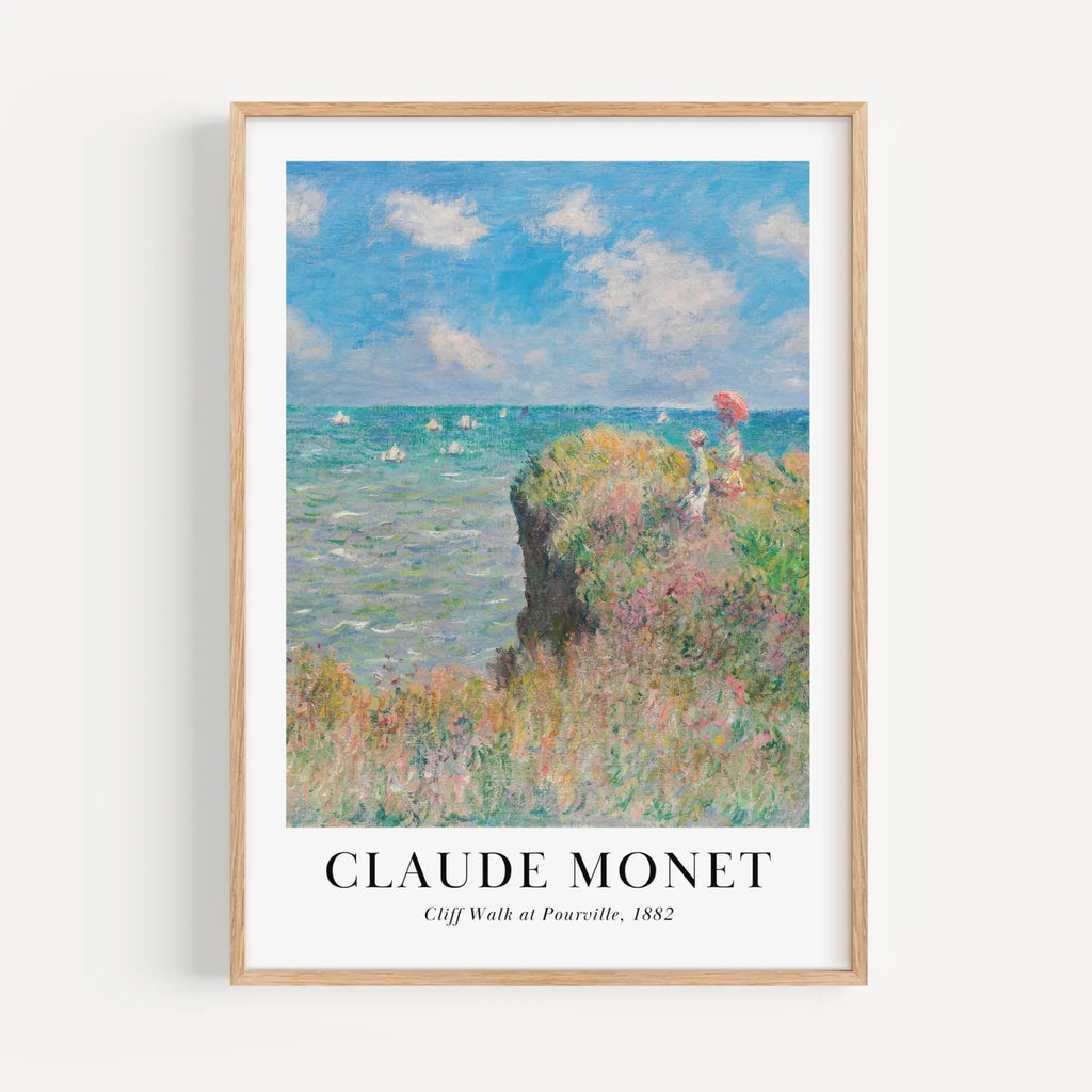Cliff walk at Pourville - Claude Monet Poster – Poster Room