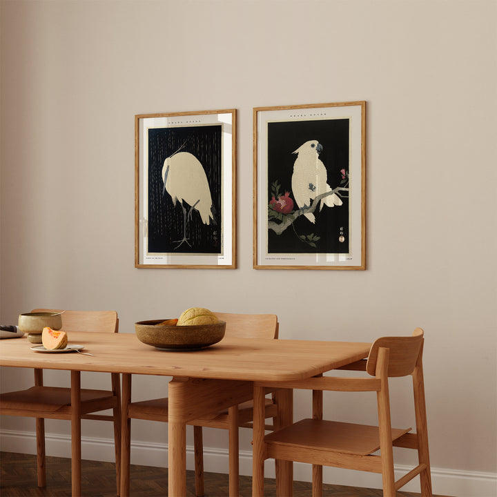 Cockatoo and Pomegranate by Ohara Koson Poster