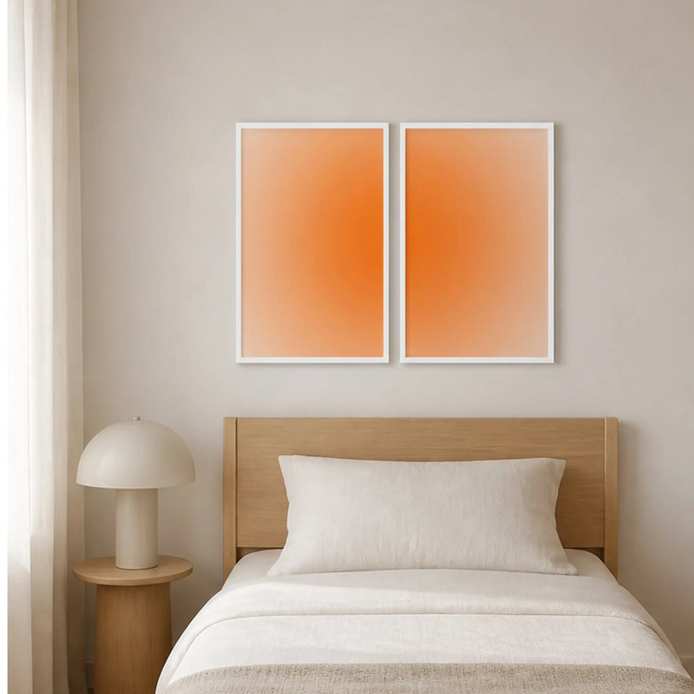 Orange Aura Glow Poster Set Poster Room