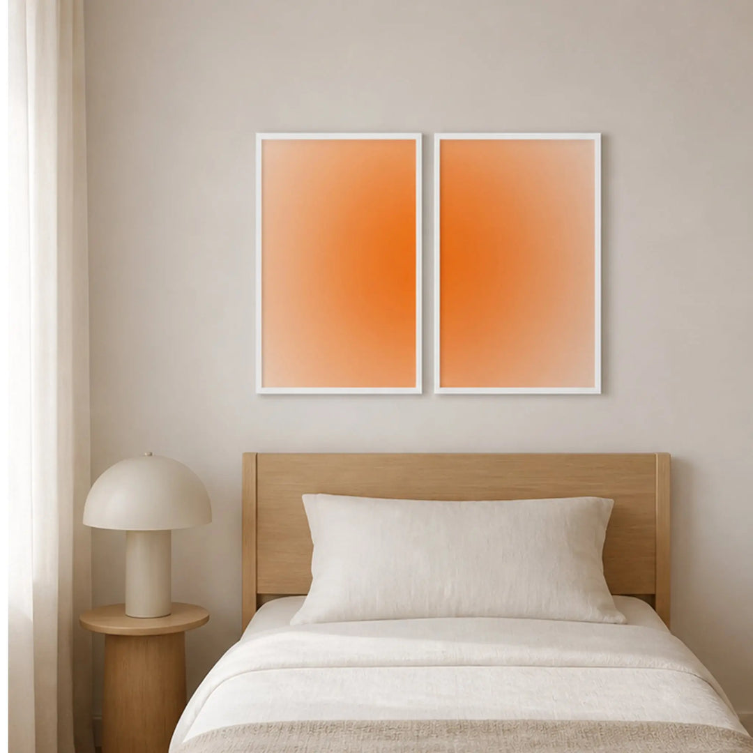 Orange Aura Glow Poster Set Poster Room