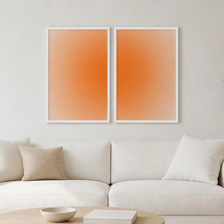 Orange Aura Glow Poster Set Poster Room