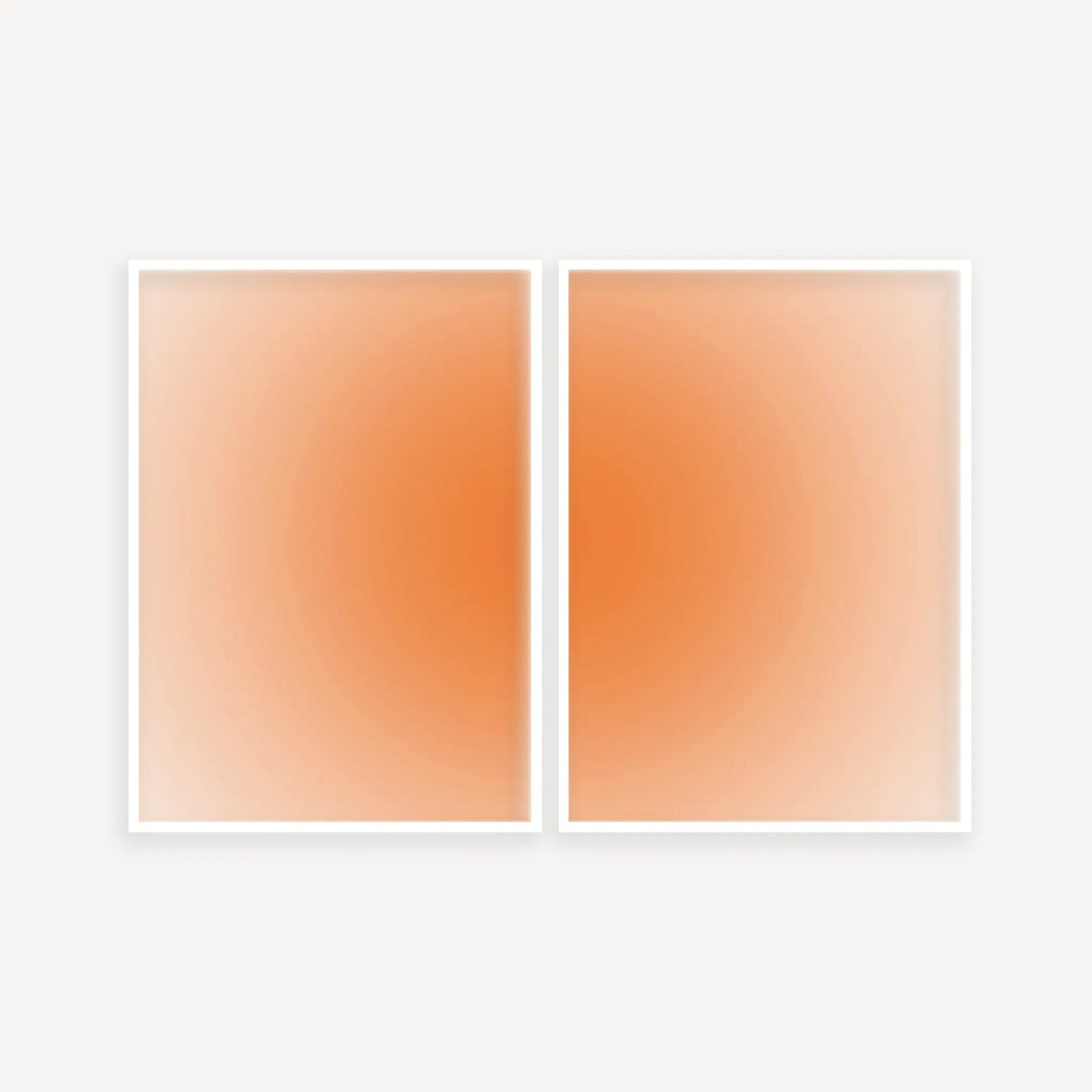 Orange Aura Glow Poster Set Poster Room