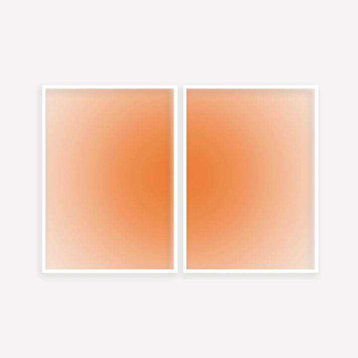 Orange Aura Glow Poster Set Poster Room