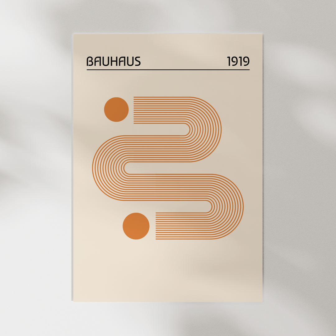 Orange Curves - Bauhaus Poster