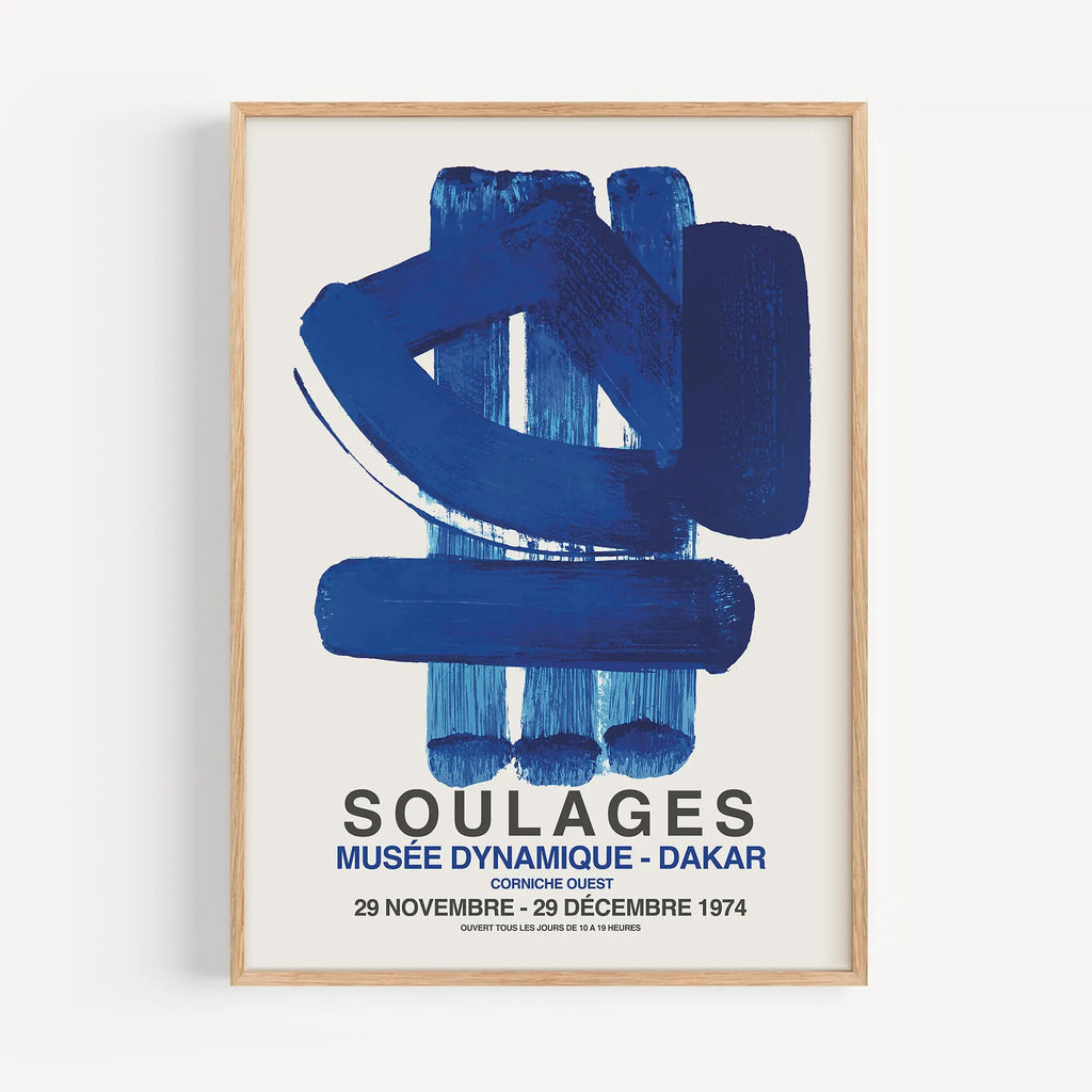 Pierre Soulages Exhibition Poster - Abstract Black Art - Poster Room