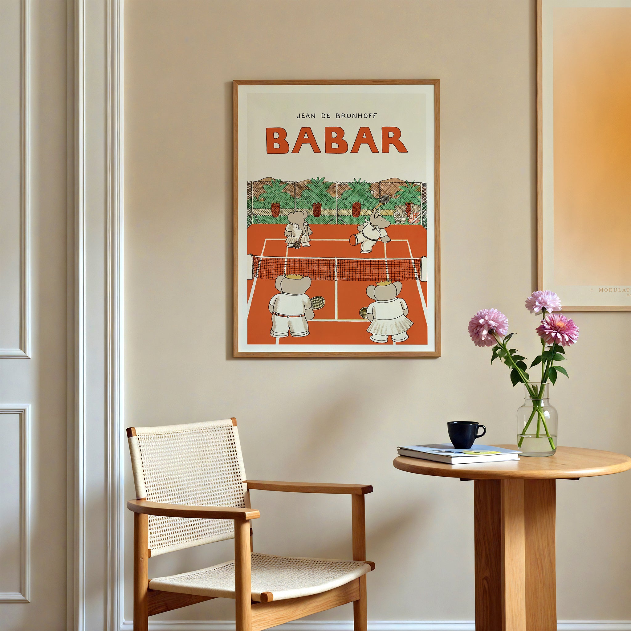 Babar Tennis Square | Unframed - Etsy