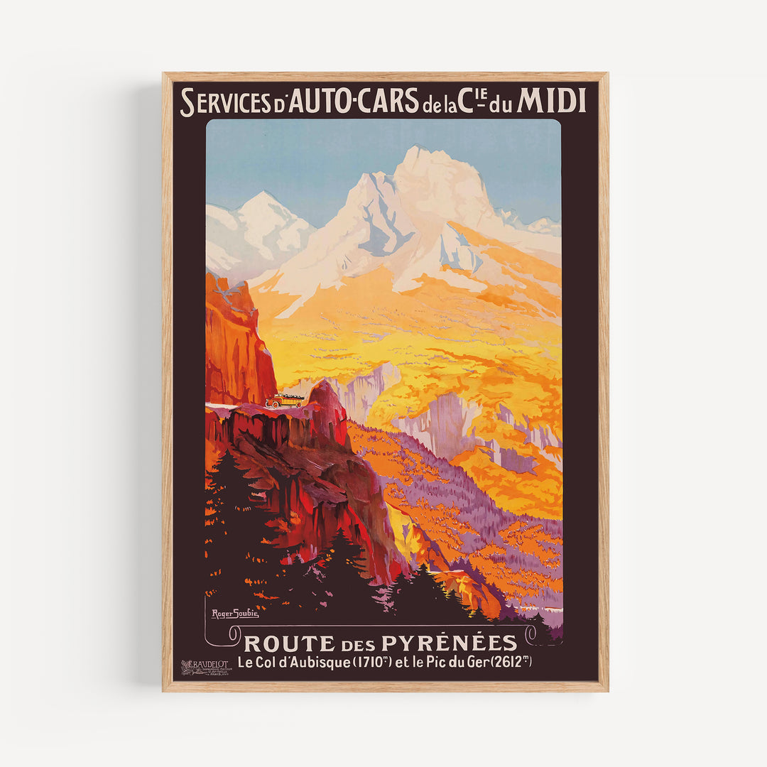 The Pyrenees Tourism Poster Roger Soubie