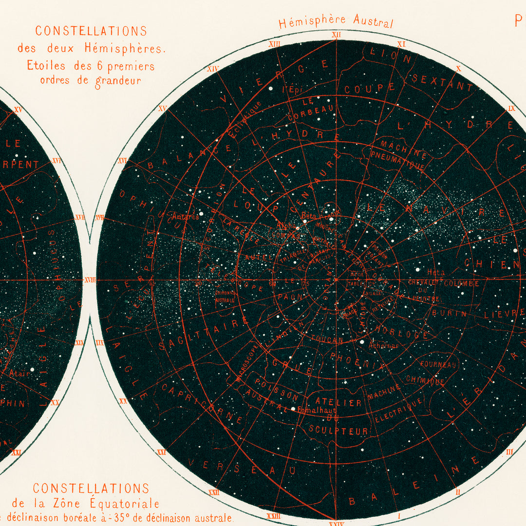 Constellations French Vintage Poster